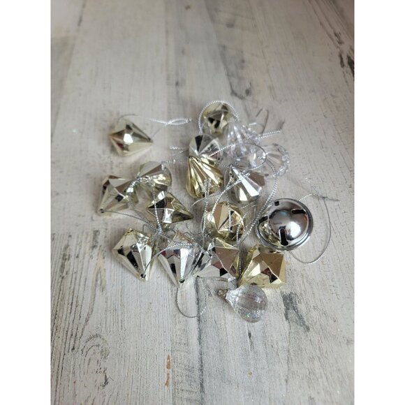 Diamond shaped pendant ornament mini Xmas abstract set - Picture 5 of 7